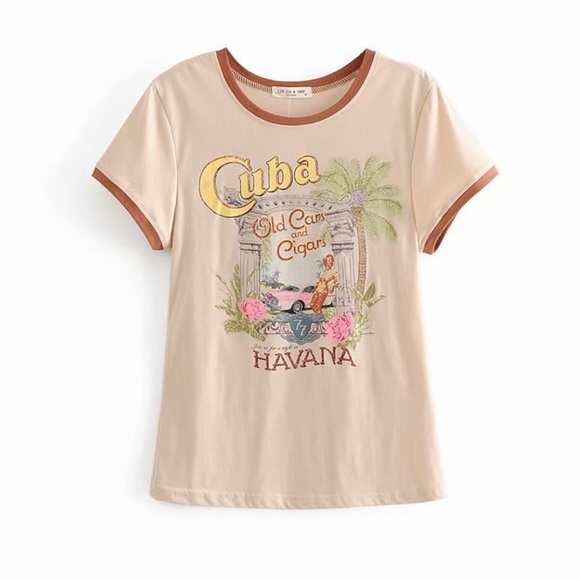Cuba Old Cars and Cigars Graphic Tee - Picture 4 of 16